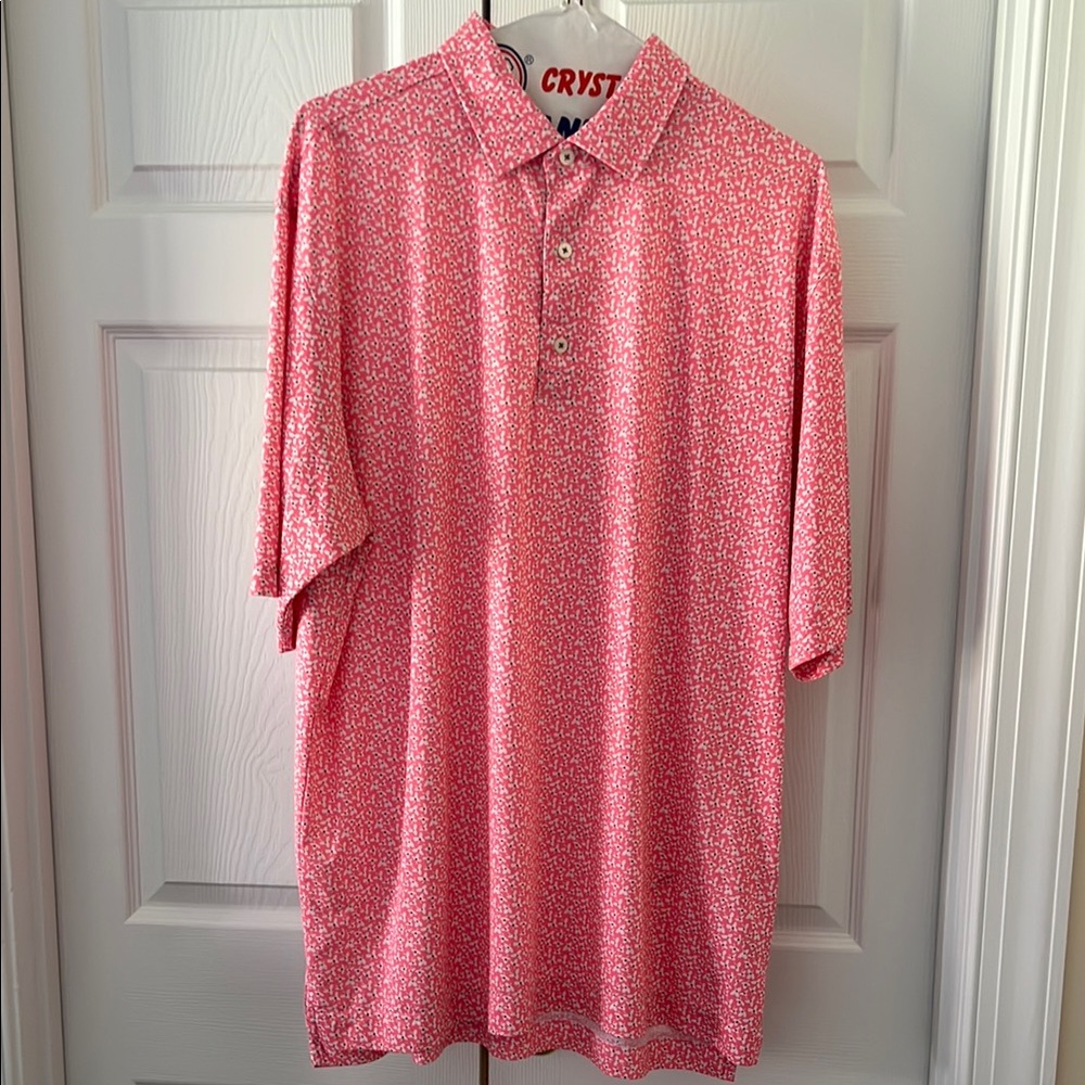 FootJoy Men's Pink Patterned Golf Shirt